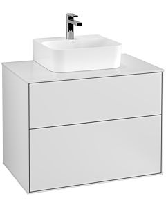 Villeroy und Boch Finion Waschtischunterschrank F08100MT 80x60,3x50,1cm, Abdeckplatte white matt, White matt lacquer