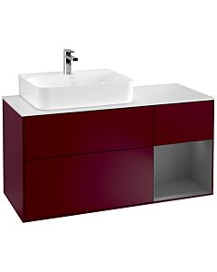 Villeroy und Boch Finion Villeroy und Boch Finion F151GKHB 120cm, cover plate white matt, shelf on the right anthracite matt, Peony Matt