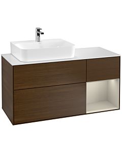 Villeroy und Boch Finion Villeroy und Boch Finion F151HHGN 120cm, cover plate white matt, shelf on the right Sand matt, Sand veneer