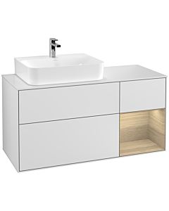 Villeroy und Boch Finion Villeroy und Boch Finion F151PCMT 120cm, cover plate white matt, shelf on the right Oak Veneer , white matt lacquer