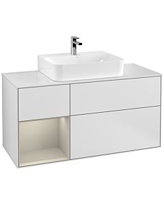 Villeroy und Boch Finion Villeroy und Boch Finion F161HHMT 120cm, cover plate white matt, shelf left Sand Matt Lacquer , white matt lacquer