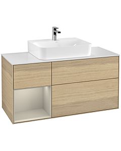 Villeroy und Boch Finion Villeroy und Boch Finion F161HHPC 120cm, cover plate white matt, shelf left Sand Matt Lacquer , Oak Veneer