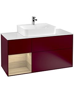 Villeroy und Boch Finion Villeroy und Boch Finion F161PCHB 120cm, cover plate white matt, shelf on the left Oak Veneer , Peony Matt