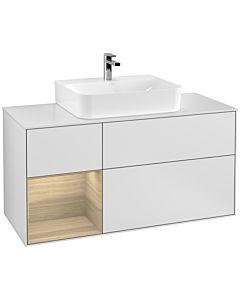 Villeroy und Boch Finion Villeroy und Boch Finion F161PCMT 120cm, cover plate white matt, shelf left Oak Veneer , white matt lacquer