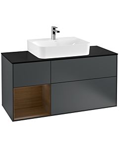 Villeroy und Boch Finion Villeroy und Boch Finion F162GNHG 120cm, cover plate black matt, shelf left Blue Matt Lacquer veneer, midnight Blue Matt Lacquer