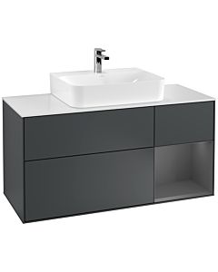 Villeroy und Boch Finion Villeroy und Boch Finion F171GKHG 120cm, cover plate white matt, shelf on the right anthracite matt, midnight Blue Matt Lacquer