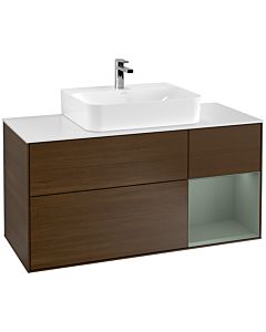 Villeroy und Boch Finion Villeroy und Boch Finion F171GMGN 120cm, cover plate white matt, shelf on the right Olive Matt Lacquer , Olive Matt Lacquer veneer