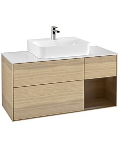 Villeroy und Boch Finion Villeroy und Boch Finion F171GNPC 120cm, cover plate white matt, shelf on the right Oak Veneer veneer, Oak Veneer