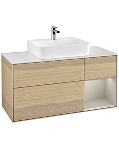 Villeroy und Boch Finion Villeroy und Boch Finion F171HHPC 120cm, cover plate white matt, shelf on the right Sand matt, Oak Veneer