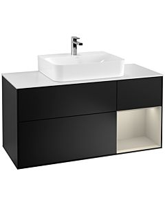 Villeroy und Boch Finion Villeroy und Boch Finion F171HHPD 120cm, cover plate white matt, shelf on the right Sand matt, black matt lacquer