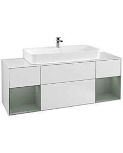 Villeroy und Boch Finion Villeroy und Boch Finion F211GMMT 160cm, cover plate white matt, shelves olive matt lacquer, white matt lacquer