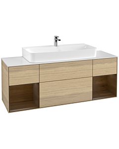 Villeroy und Boch Finion Villeroy und Boch Finion F211GNPC 160cm, cover plate white matt, shelves Oak Veneer veneer, Oak Veneer