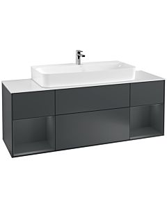 Villeroy und Boch Finion Villeroy und Boch Finion F211HGHG 160cm, cover plate white matt, shelves Midnight matt lacquer, Midnight Blue Matt Lacquer