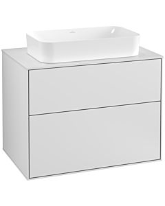 Villeroy und Boch Finion Waschtischunterschrank F22100MT 80x60,3cm, Abdeckplatte white matt, White matt lacquer