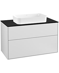 Villeroy und Boch Finion Villeroy und Boch F23200MT 100x60,3cm, plaque de finition noir mat, laqué blanc mat