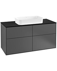 Villeroy und Boch Finion Waschtischunterschrank F26200GK 120x60,3cm, Abdeckplatte black matt, Anthracite matt