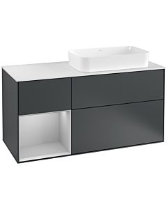 Villeroy und Boch Finion Villeroy und Boch Finion F271GJHG 120cm, cover plate white matt, shelf left light gray matt, midnight Blue Matt Lacquer