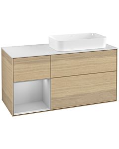 Villeroy und Boch Finion Villeroy und Boch Finion F271GJPC 120cm, cover plate white matt, shelf left light gray matt, Oak Veneer