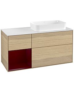 Villeroy und Boch Finion Villeroy und Boch Finion F271HBPC 120cm, cover plate white matt, shelf left Peony , Oak Veneer