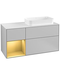 Villeroy und Boch Finion Villeroy und Boch Finion F271HFGJ 120cm, cover plate white matt, shelf left gold matt, light gray matt