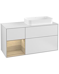 Villeroy und Boch Finion Villeroy und Boch Finion F271PCMT 120cm, cover plate white matt, shelf left Oak Veneer , white matt lacquer