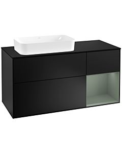 Villeroy und Boch Finion Villeroy und Boch Finion F282GMPD 120cm, cover plate black matt, shelf on the right Olive Matt Lacquer , black matt lacquer
