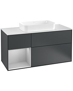 Villeroy und Boch Finion Villeroy und Boch Finion F291GJHG 120cm, cover plate white matt, shelf left light gray matt, midnight Blue Matt Lacquer