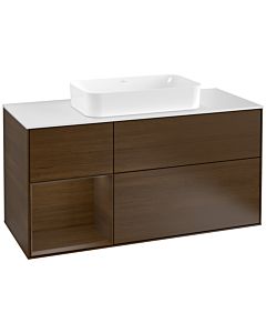 Villeroy und Boch Finion Villeroy und Boch Finion F291GNGN 120cm, cover plate white matt, shelf left Walnut veneer, Walnut veneer