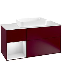 Villeroy und Boch Finion Villeroy und Boch Finion F291MTHB 120cm, cover plate white matt, shelf left white matt lacquer, Peony Matt