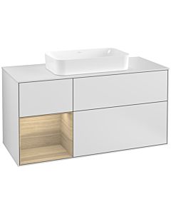 Villeroy und Boch Finion Villeroy und Boch Finion F291PCMT 120cm, cover plate white matt, shelf left Oak Veneer , white matt lacquer