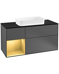 Villeroy und Boch Finion Villeroy und Boch Finion F292HFGK 120cm, cover plate black matt, shelf left gold matt, anthracite matt