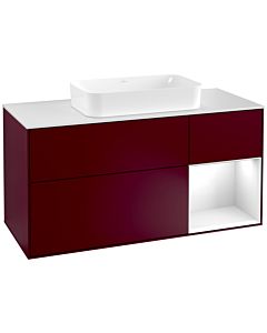 Villeroy und Boch Finion Villeroy und Boch Finion F301GFHB 120cm, cover plate white matt, shelf on the right Glossy white lacquer, Peony Matt