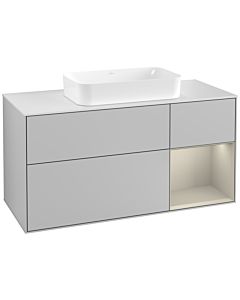 Villeroy und Boch Finion Villeroy und Boch Finion F301HHGJ 120cm, cover plate white matt, shelf on the right Sand matt, light gray matt