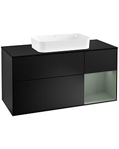 Villeroy und Boch Finion Villeroy und Boch Finion F302GMPD 120cm, cover plate black matt, shelf on the right Olive Matt Lacquer , black matt lacquer
