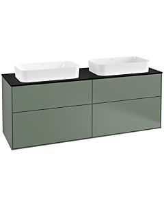 Villeroy und Boch Finion Villeroy und Boch F31200GM 160x60.3cm, plaque de finition noir mat, Olive Matt Lacquer