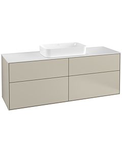 Villeroy und Boch Finion Villeroy und Boch F32100HH 160x60,3cm, plaque de finition blanc mat, Sand Matt Lacquer