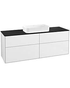Villeroy und Boch Finion Villeroy und Boch Finion F32200GF 160x60.3cm, cover plate black matt, glossy white lacquer