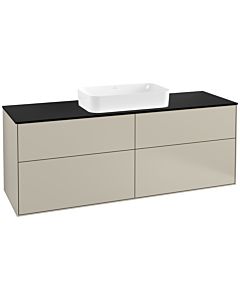 Villeroy und Boch Finion Villeroy und Boch Finion F32200HH 160x60.3cm, cover plate black matt, Sand Matt Lacquer