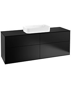 Villeroy und Boch Finion Villeroy und Boch F32200PD 160x60,3cm, plaque de finition noir mat, laqué noir mat