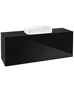 Villeroy und Boch Finion Villeroy und Boch F32200PH 160x60,3cm, plaque de finition noir mat, Glossy Black Lacquer