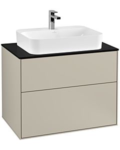 Villeroy und Boch Finion Villeroy und Boch Finion F34200HH 80x60.3cm, cover plate black matt, Sand Matt Lacquer