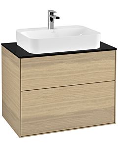 Villeroy und Boch Finion Villeroy und Boch F34200PC 80x60,3cm, plaque de finition noir mat, Oak Veneer