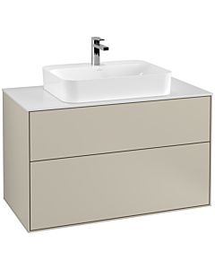 Villeroy und Boch Finion Villeroy und Boch F35100HH 100x60,3cm, plaque de finition blanc mat, Sand Matt Lacquer