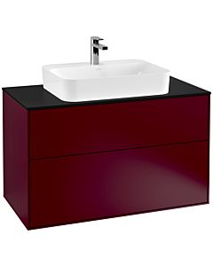 Villeroy und Boch Finion Villeroy und Boch Finion F35200HB 100x60.3cm, cover plate black matt, Peony Matt