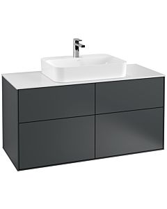 Villeroy und Boch Finion Villeroy und Boch Finion F38100HG 120x60.3cm, cover plate white matt, midnight Blue Matt Lacquer