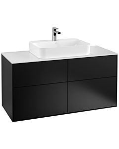 Villeroy und Boch Finion Villeroy und Boch Finion F38100PD 120x60.3cm, cover plate white matt, black matt lacquer