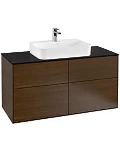 Villeroy und Boch Finion Villeroy und Boch Finion F38200GN 120x60.3cm, cover plate black matt, walnut veneer