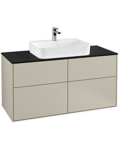 Villeroy und Boch Finion Villeroy und Boch F38200HH 120x60.3cm, plaque de finition noir mat, Sand Matt Lacquer