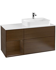 Villeroy und Boch Finion Villeroy und Boch Finion F391GNGN 120cm, cover plate white matt, shelf left Walnut veneer, Walnut veneer
