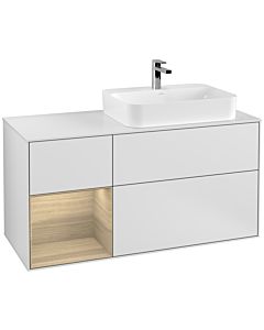 Villeroy und Boch Finion Villeroy und Boch Finion F391PCMT 120cm, cover plate white matt, shelf left Oak Veneer , white matt lacquer